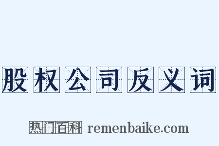 股权公司反义词是什么意思的图片